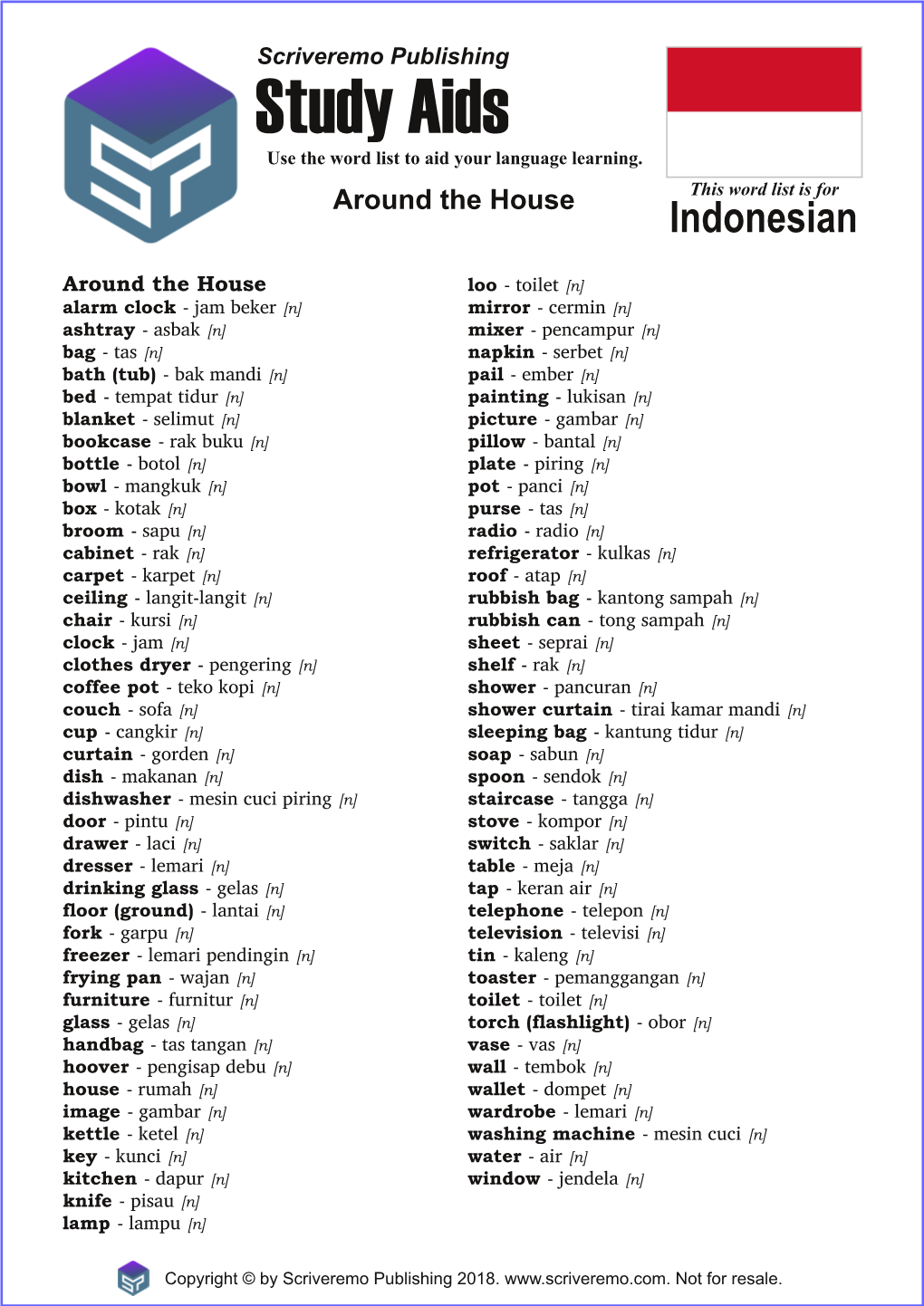 Study Aids Use the Word List to Aid Your Language Learning