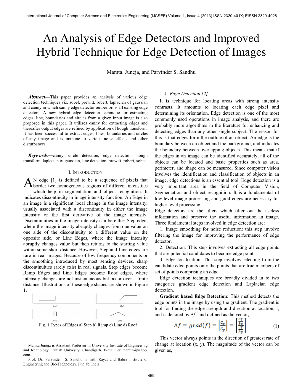 An Analysis of Edge Detectors and Improved Hybrid Technique for Edge Detection of Images
