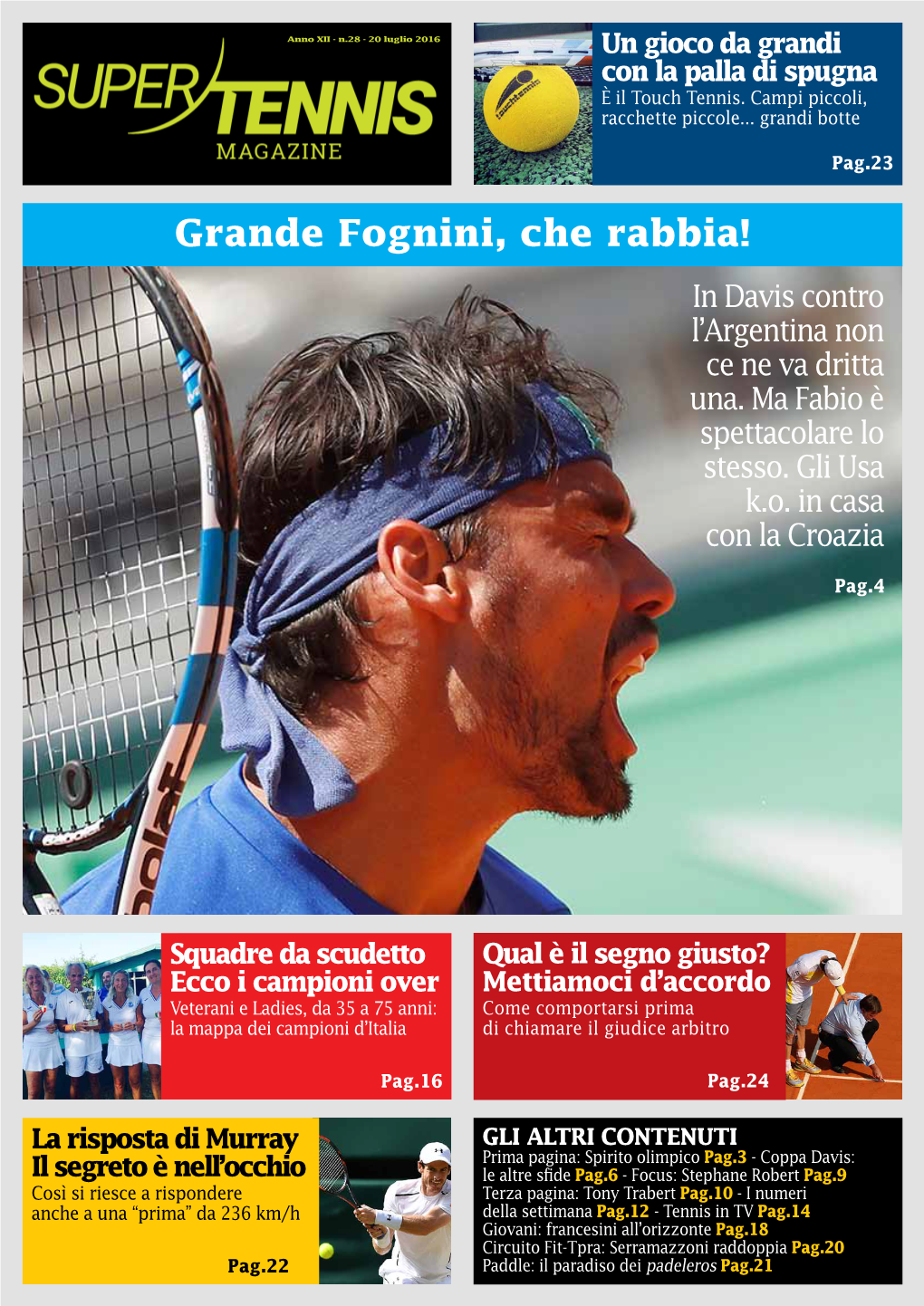 Grande Fognini, Che Rabbia! in Davis Contro L’Argentina Non Ce Ne Va Dritta Una