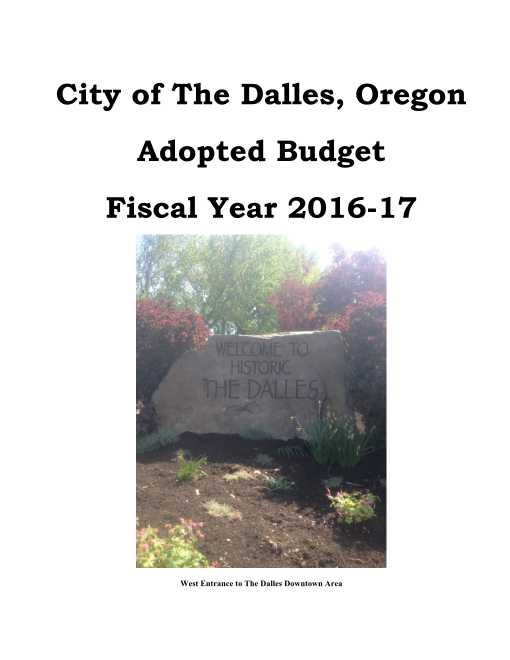 City of the Dalles, Oregon