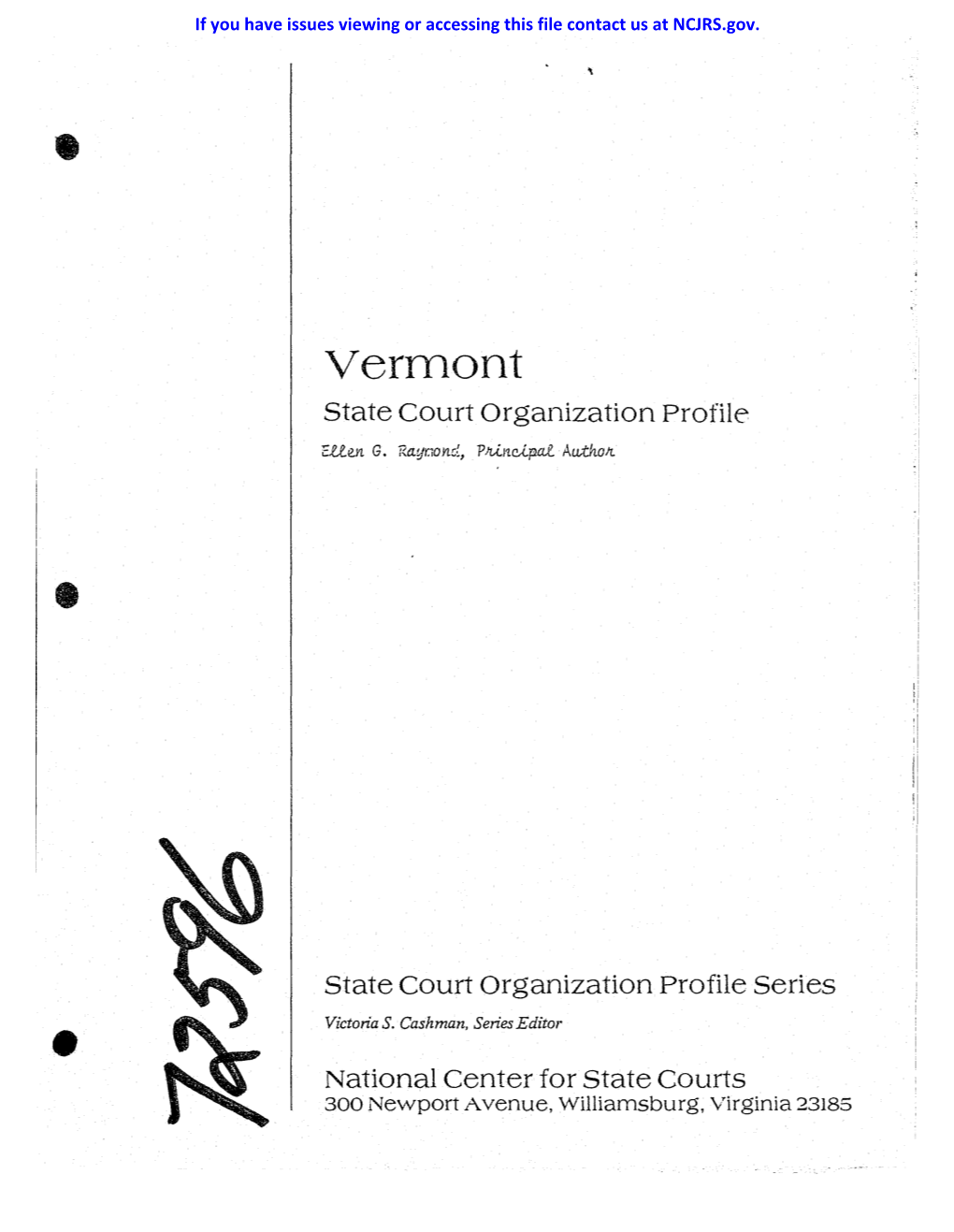 Vermont State Court Organization Profile