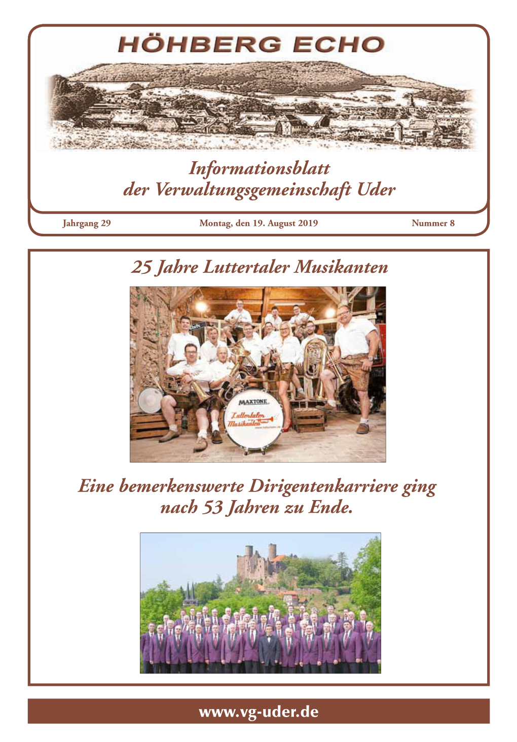 Informationsblatt Der Verwaltungsgemeinschaft Uder 25