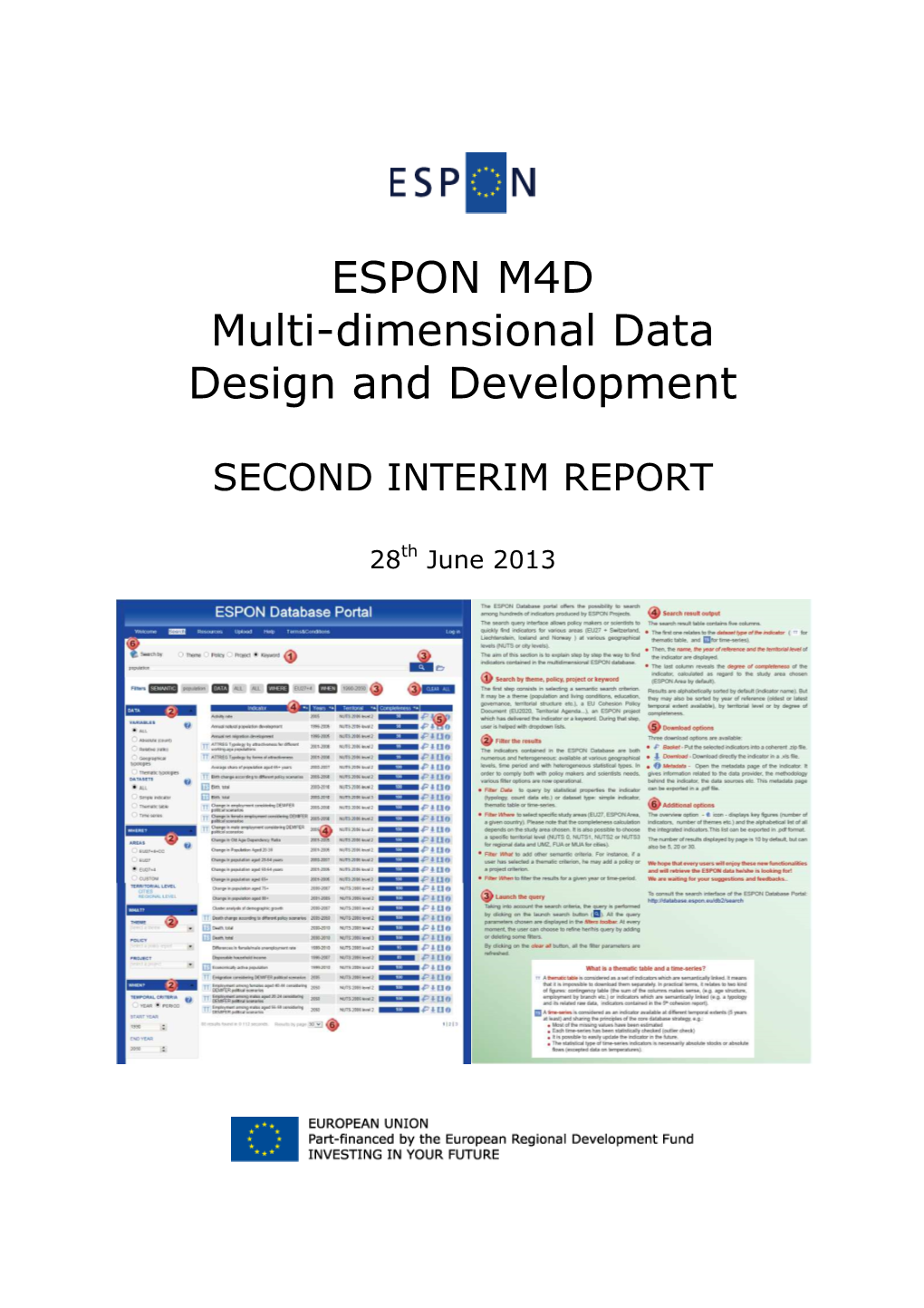 ESPON M4D Multi-Dimensional Data Design and Development