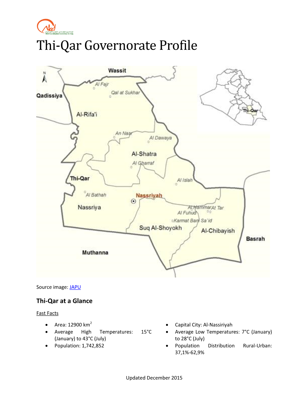 Thi-Qar Governorate Profile