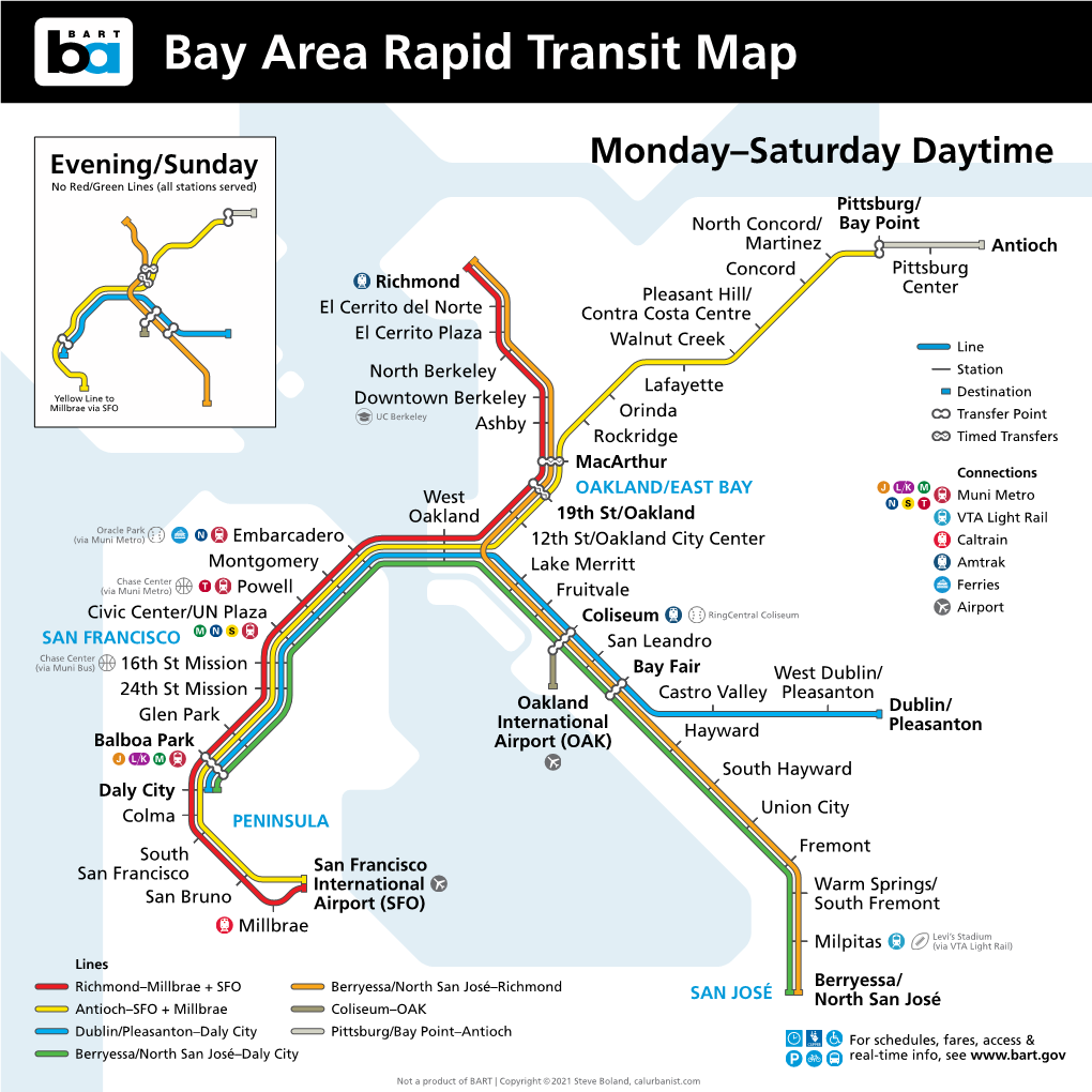 Bay Area Rapid Transit Map