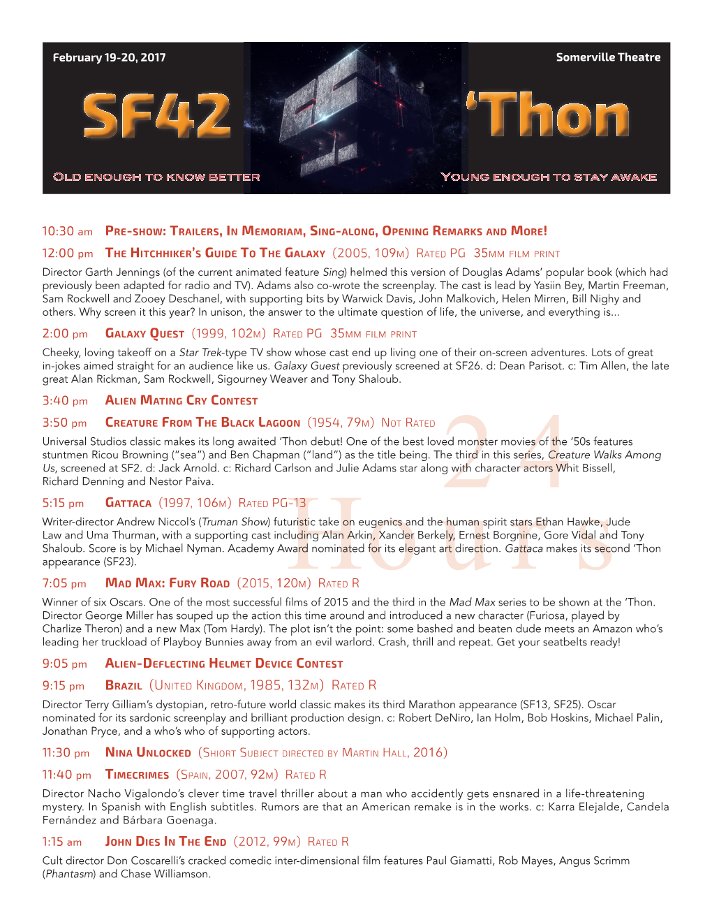 SF42 Marathon Program