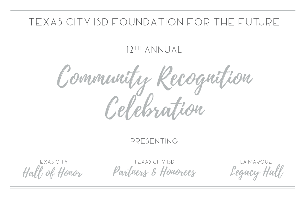 Community Recognition Celebration