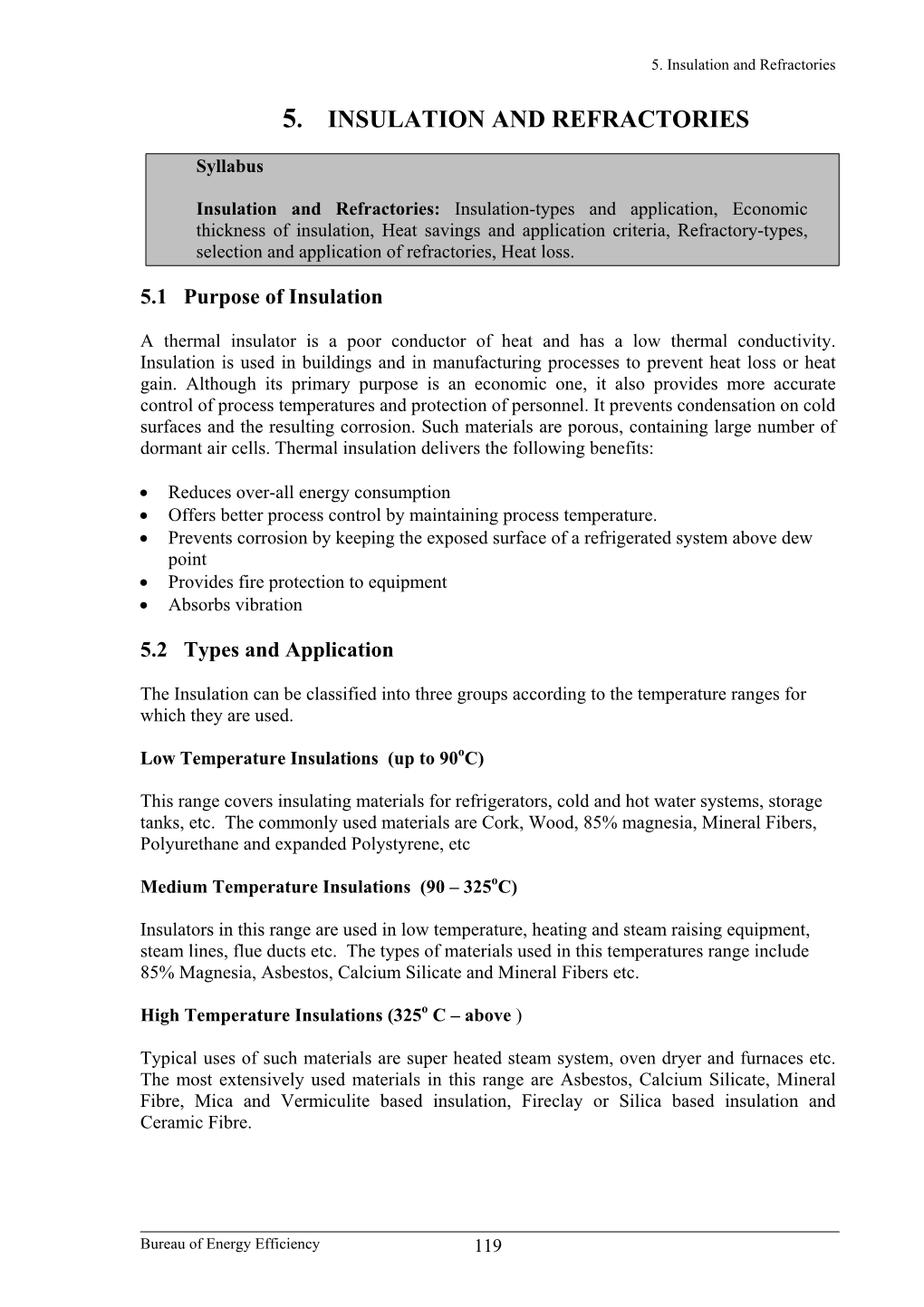 2.5 Insulation Refractories