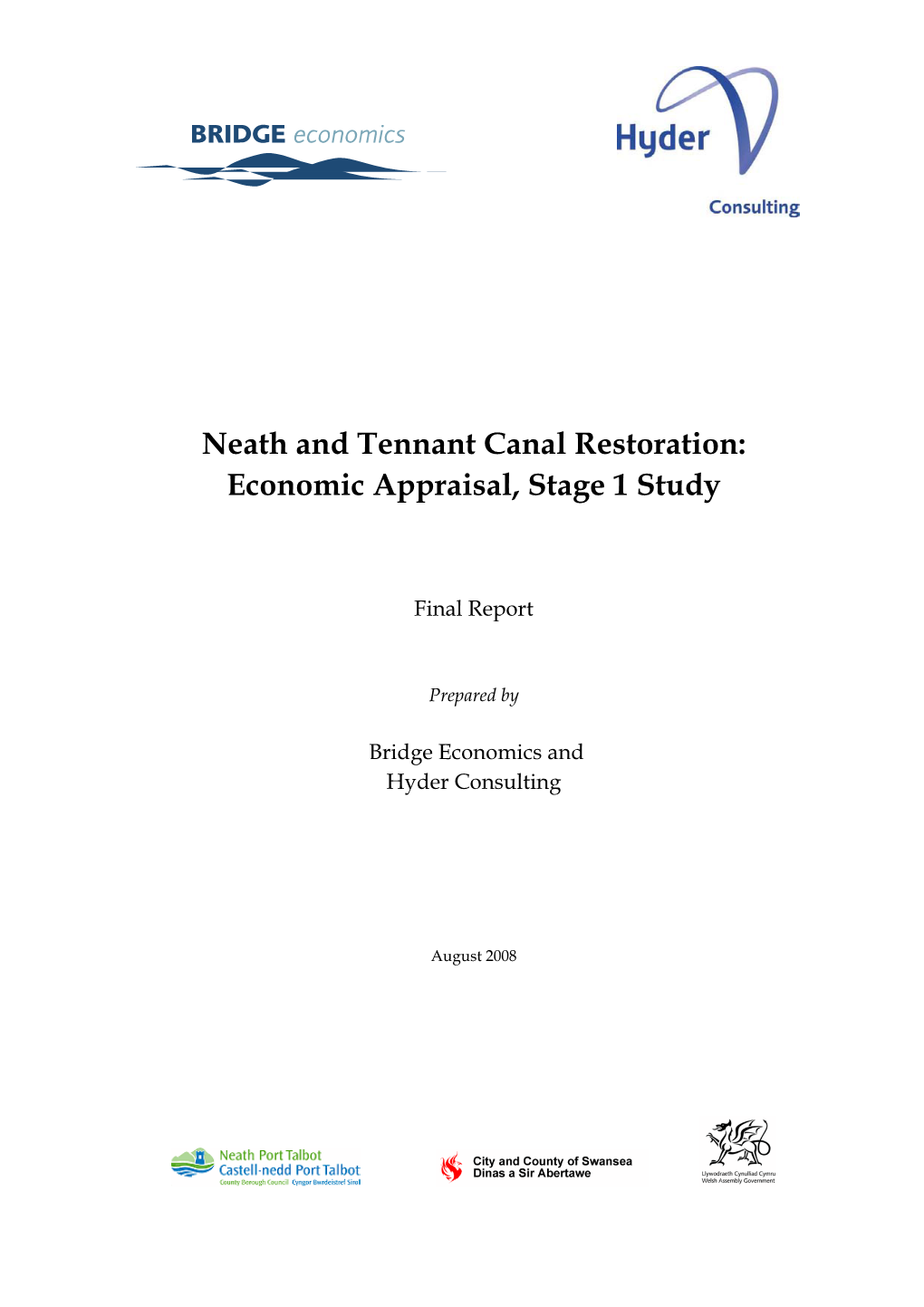 Neath and Tennant Canal Restoration: Economic Appraisal, Stage 1 Study