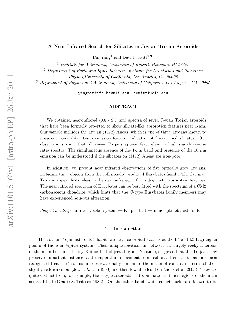 A Near-Infrared Search for Silicates in Jovian Trojan Asteroids