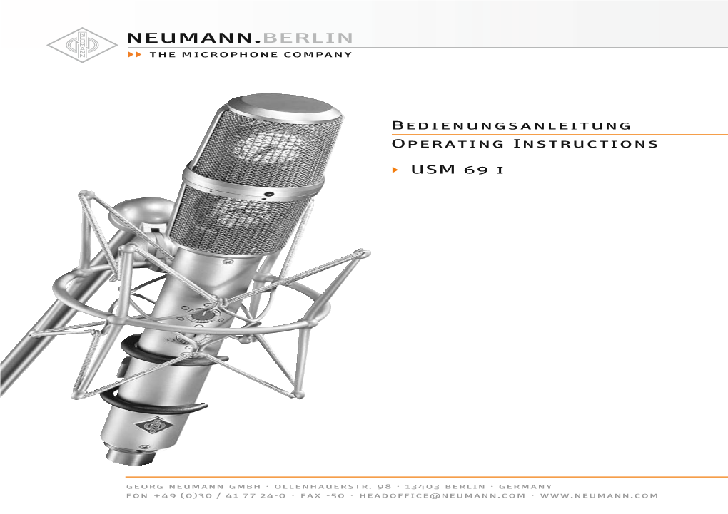Neumann.Berlin the Microphone Company