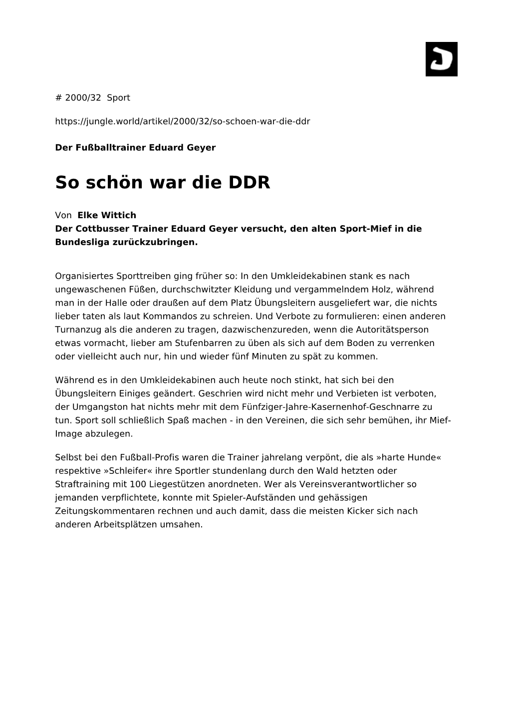 So Schön War Die DDR