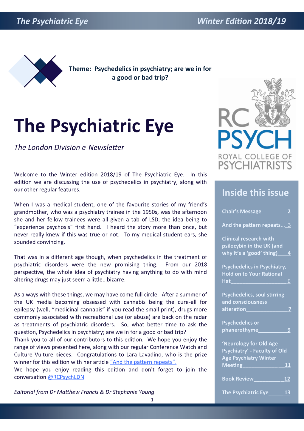 The Psychiatric Eye Winter Edition 2018/19