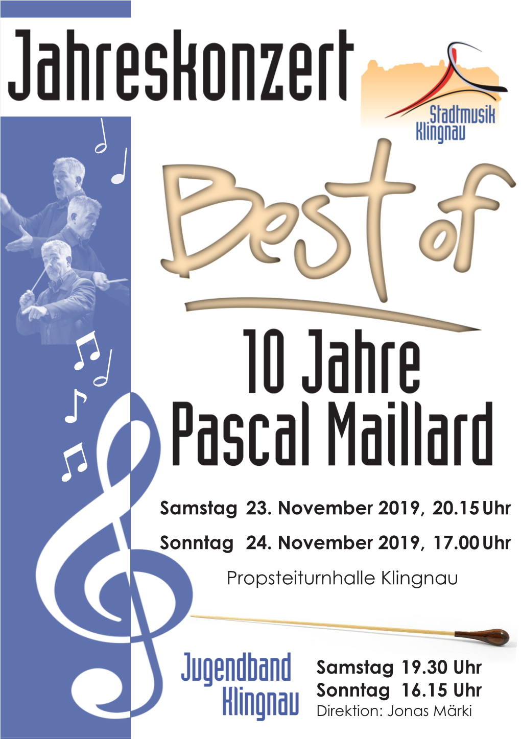 Propsteiturnhalle Klingnau Samstag 23. November 2019, 20.15 Uhr