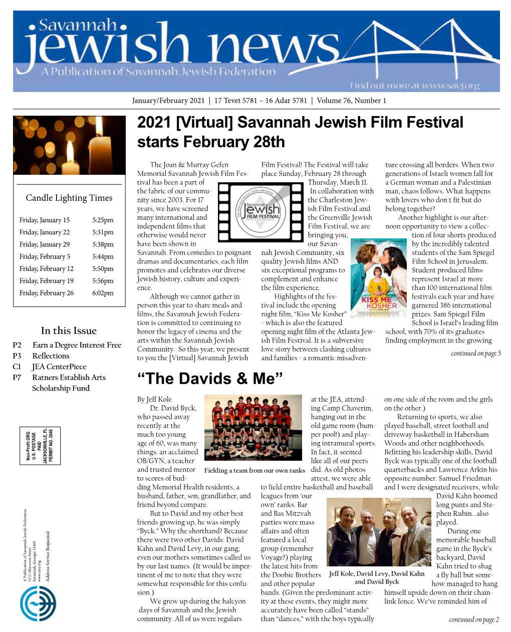 “The Davids & Me” 2021 [Virtual] Savannah Jewish Film Festival