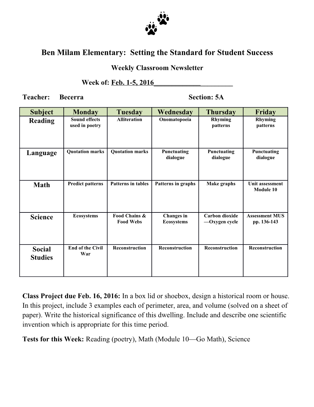 Ben Milam Elementary: Setting the Standard for Student Success