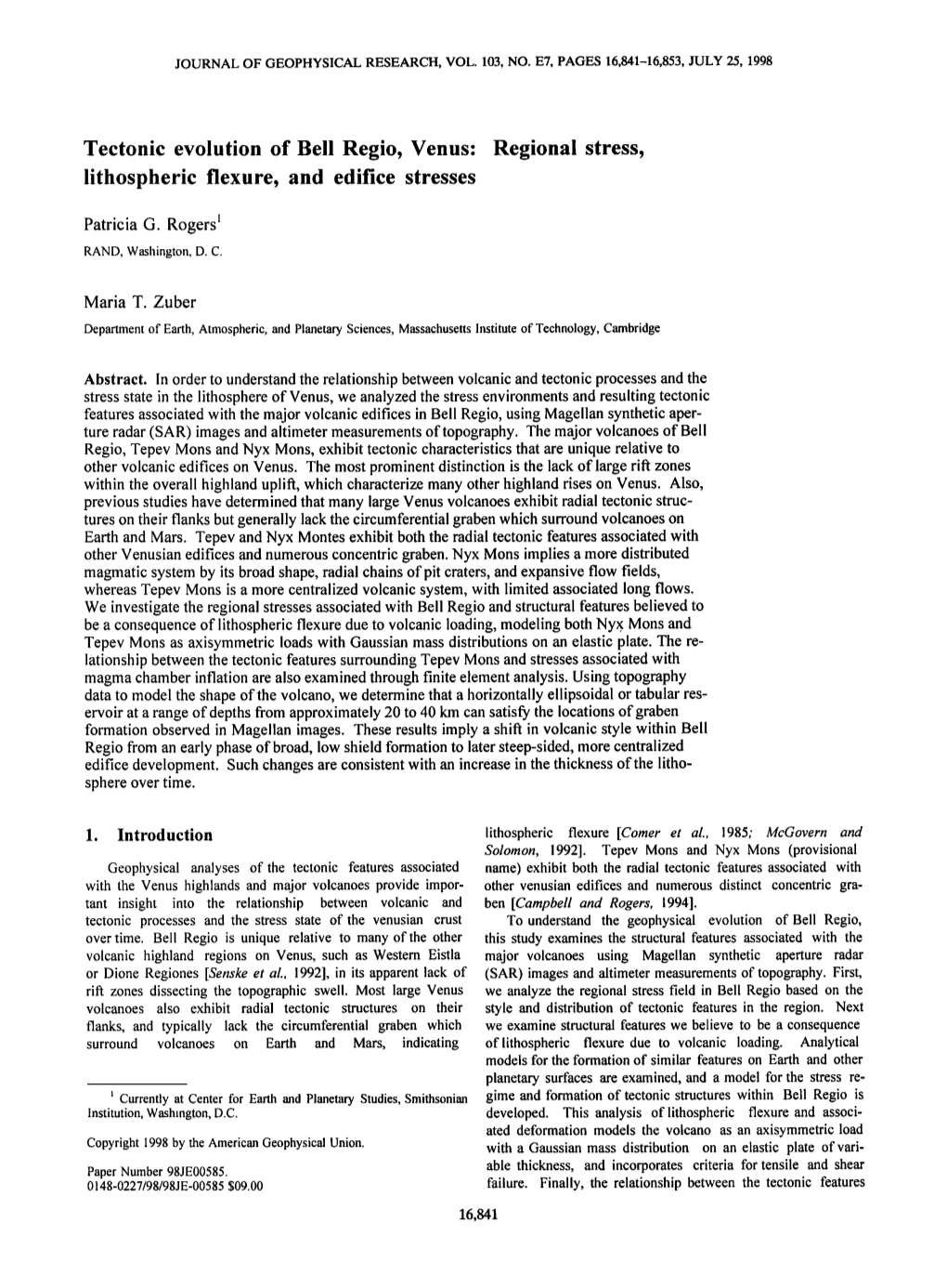 Tectonic Evolution of Bell Regio, Venus: Regional Stress, Lithospheric Flexure, and Edifice Stresses