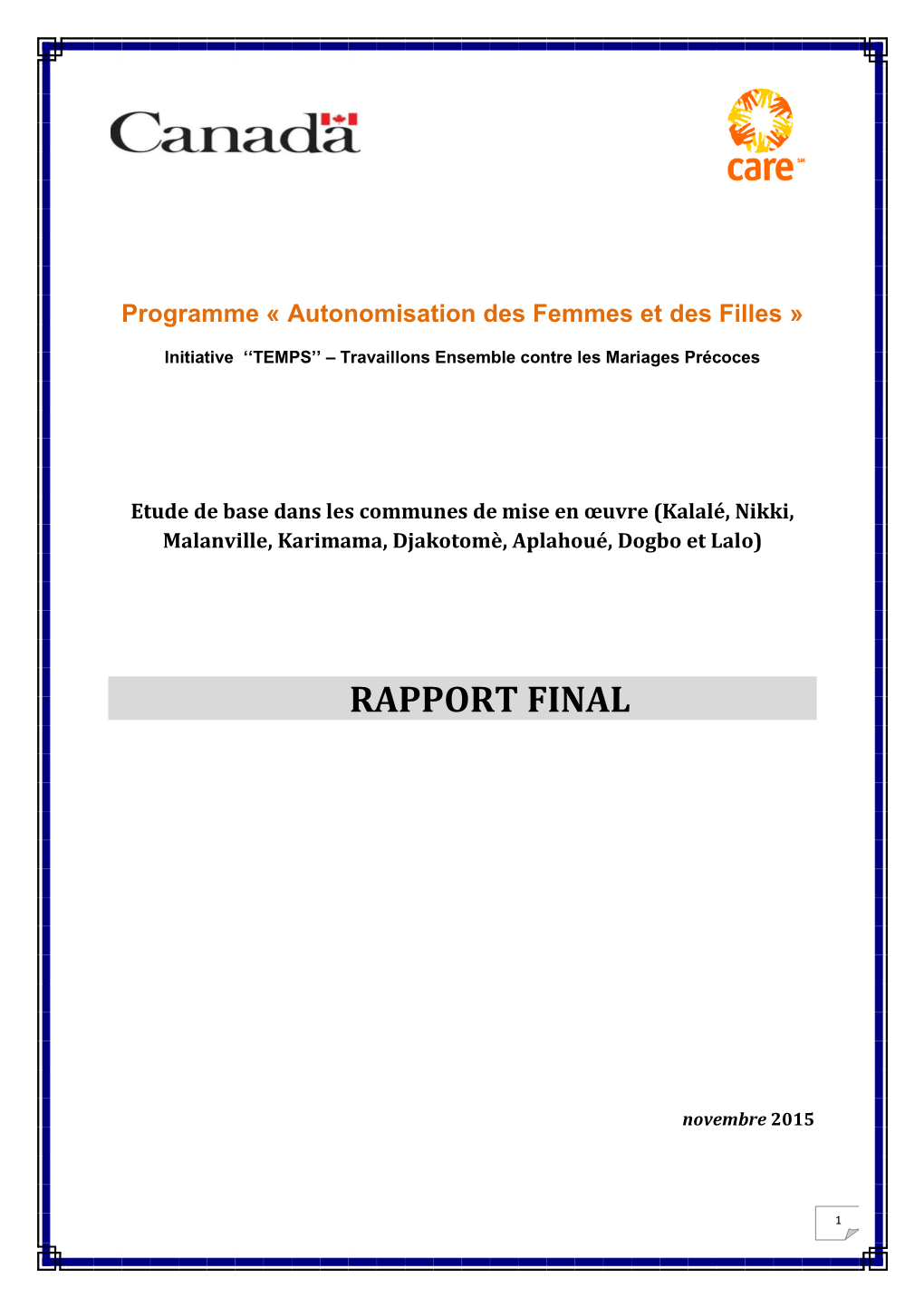 Rapport Final