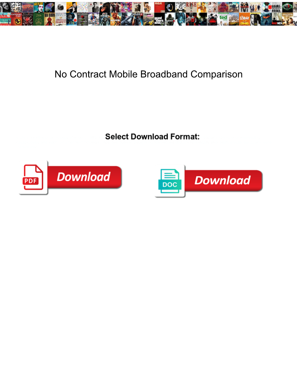 No Contract Mobile Broadband Comparison