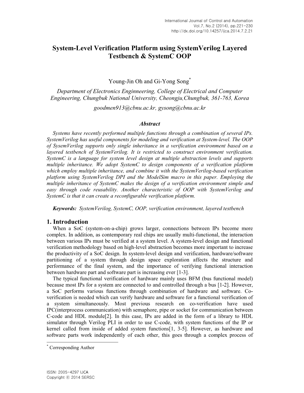 System-Level Verification Platform Using Systemverilog Layered Testbench & Systemc OOP