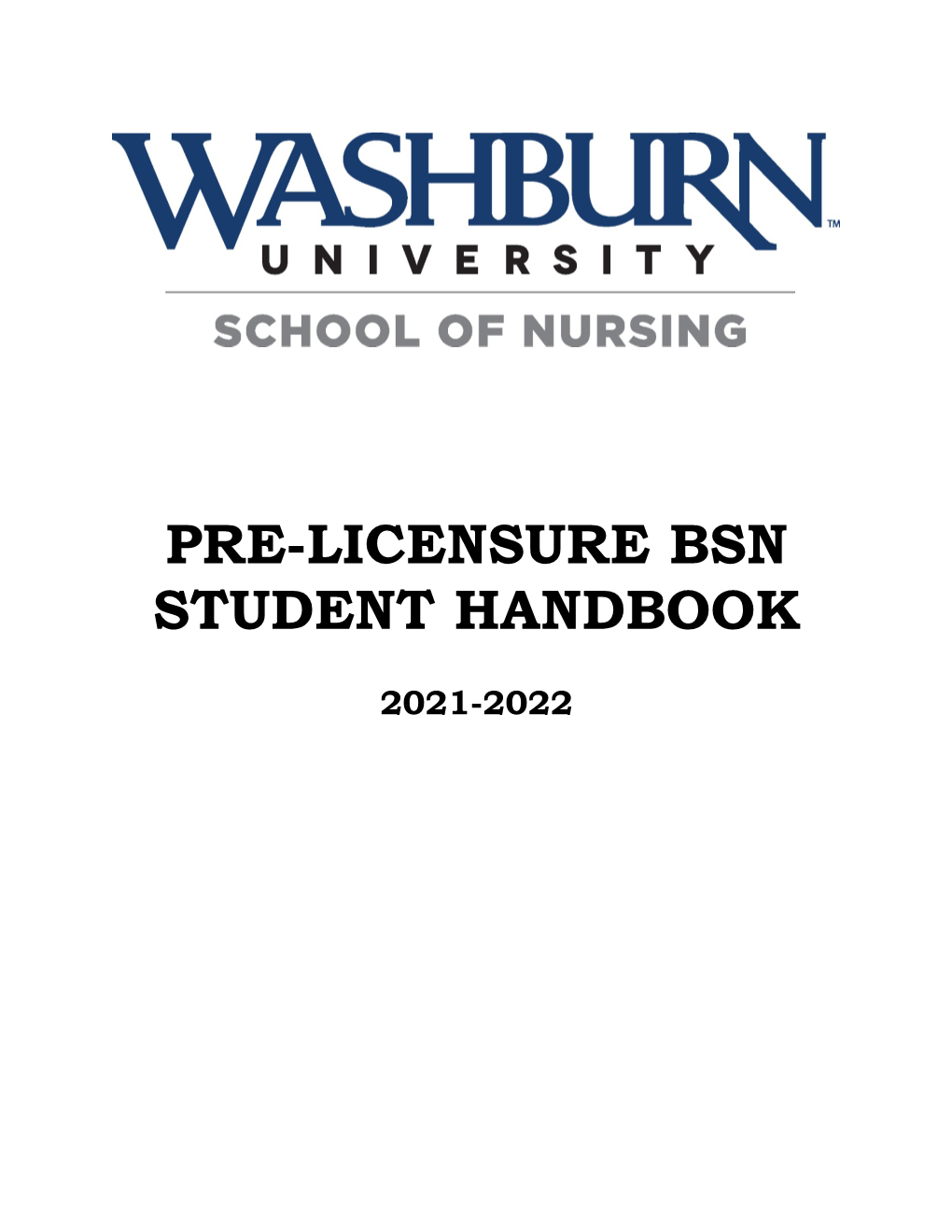 Pre-Licensure Bsn Student Handbook
