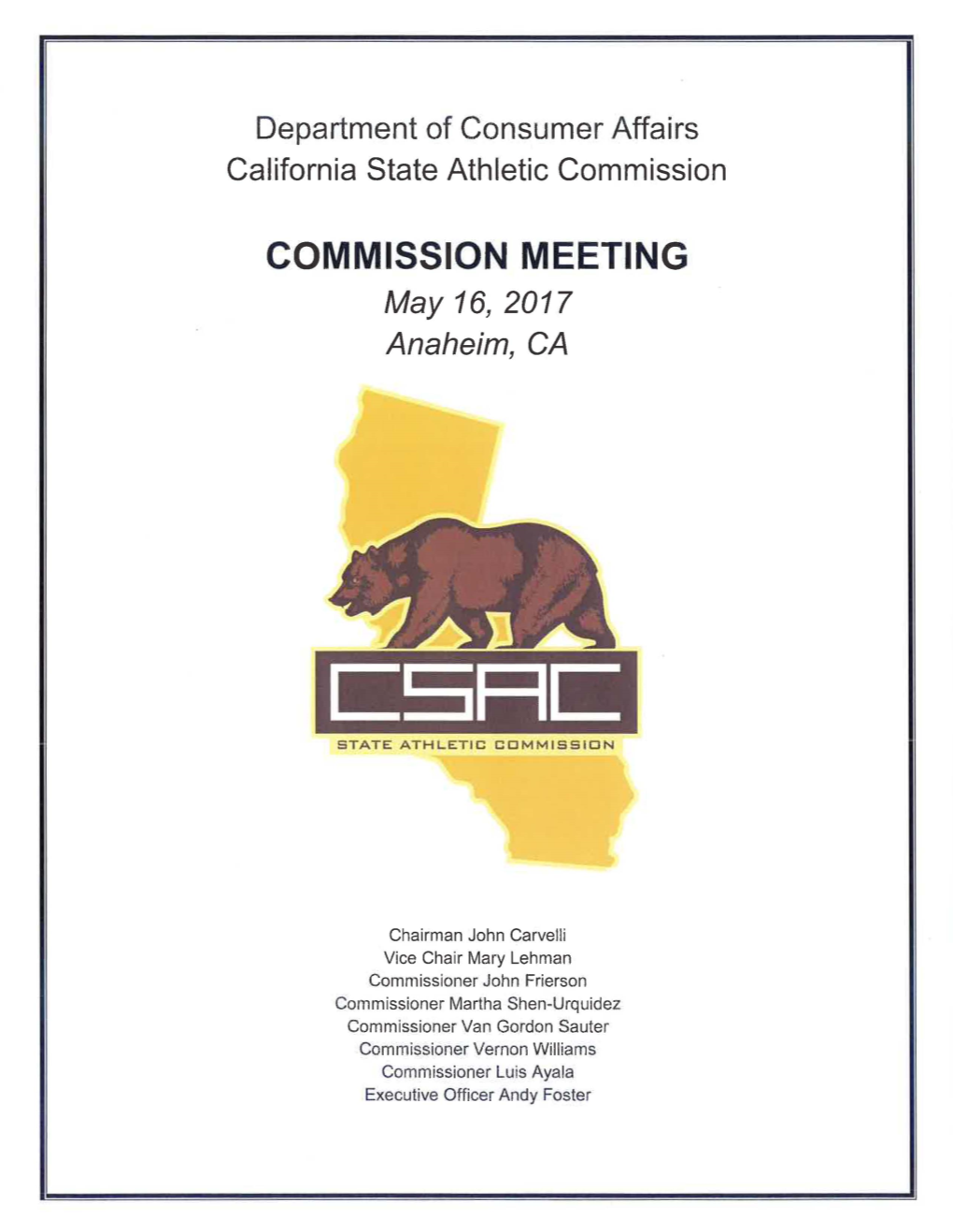 California State Athletic Commission