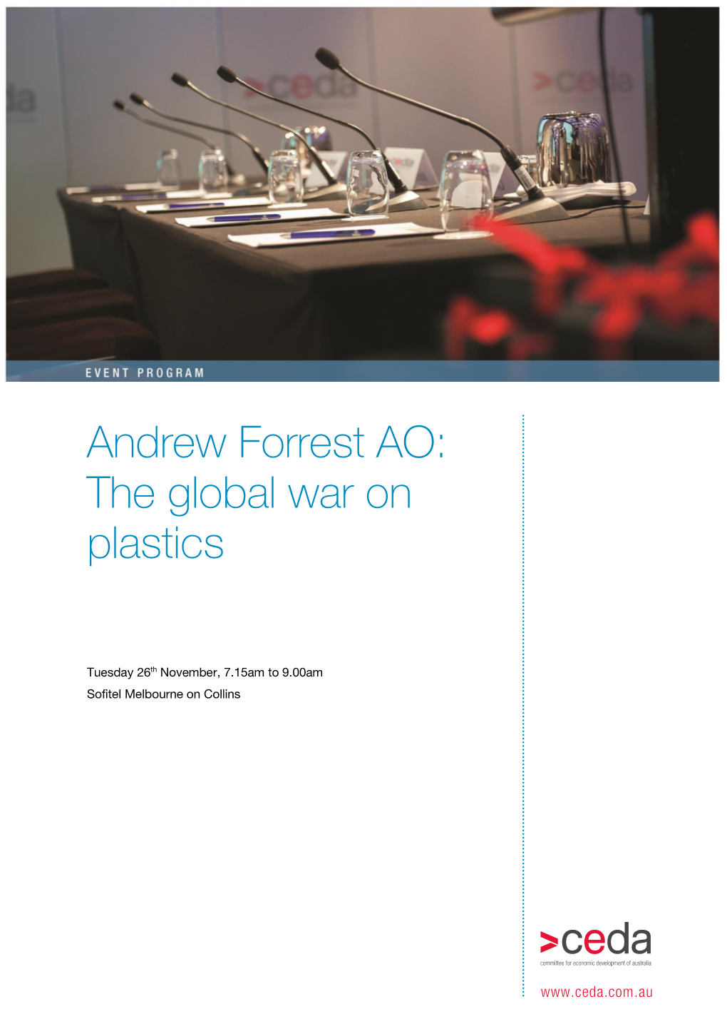 Andrew Forrest AO: the Global War on Plastics