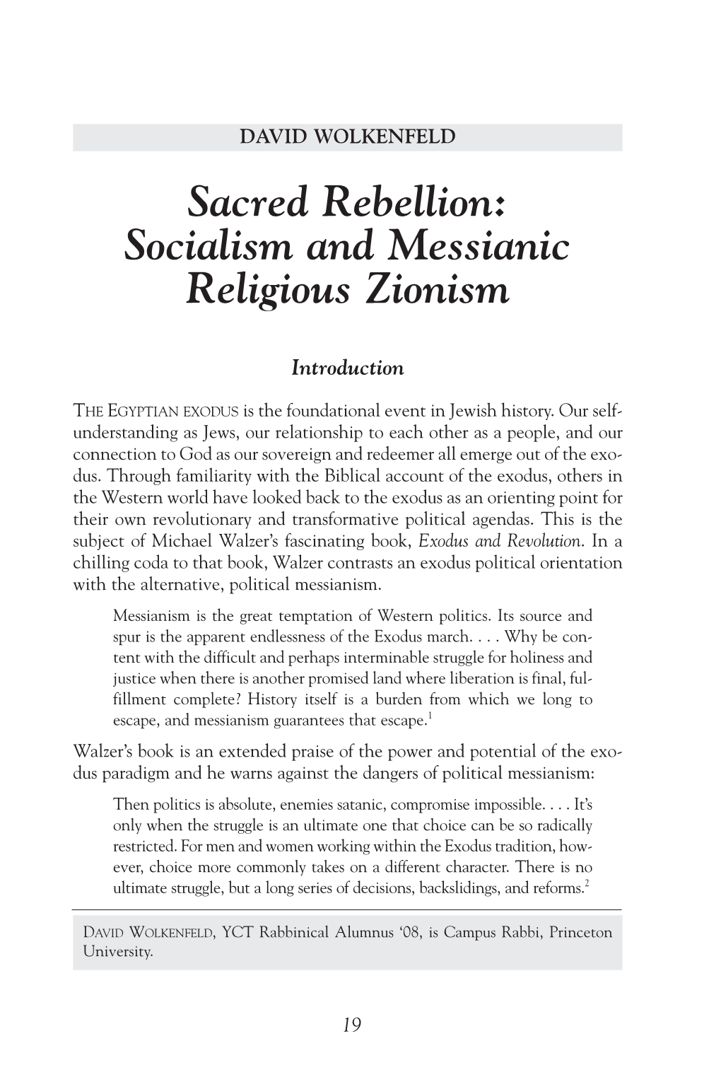 Socialism and Messianic Religious Zionism