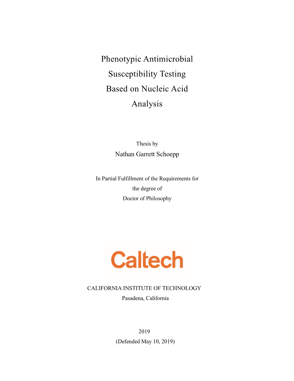 Phenotypic Antimicrobial Susceptibility Testing Based on Nucleic Acid Analysis