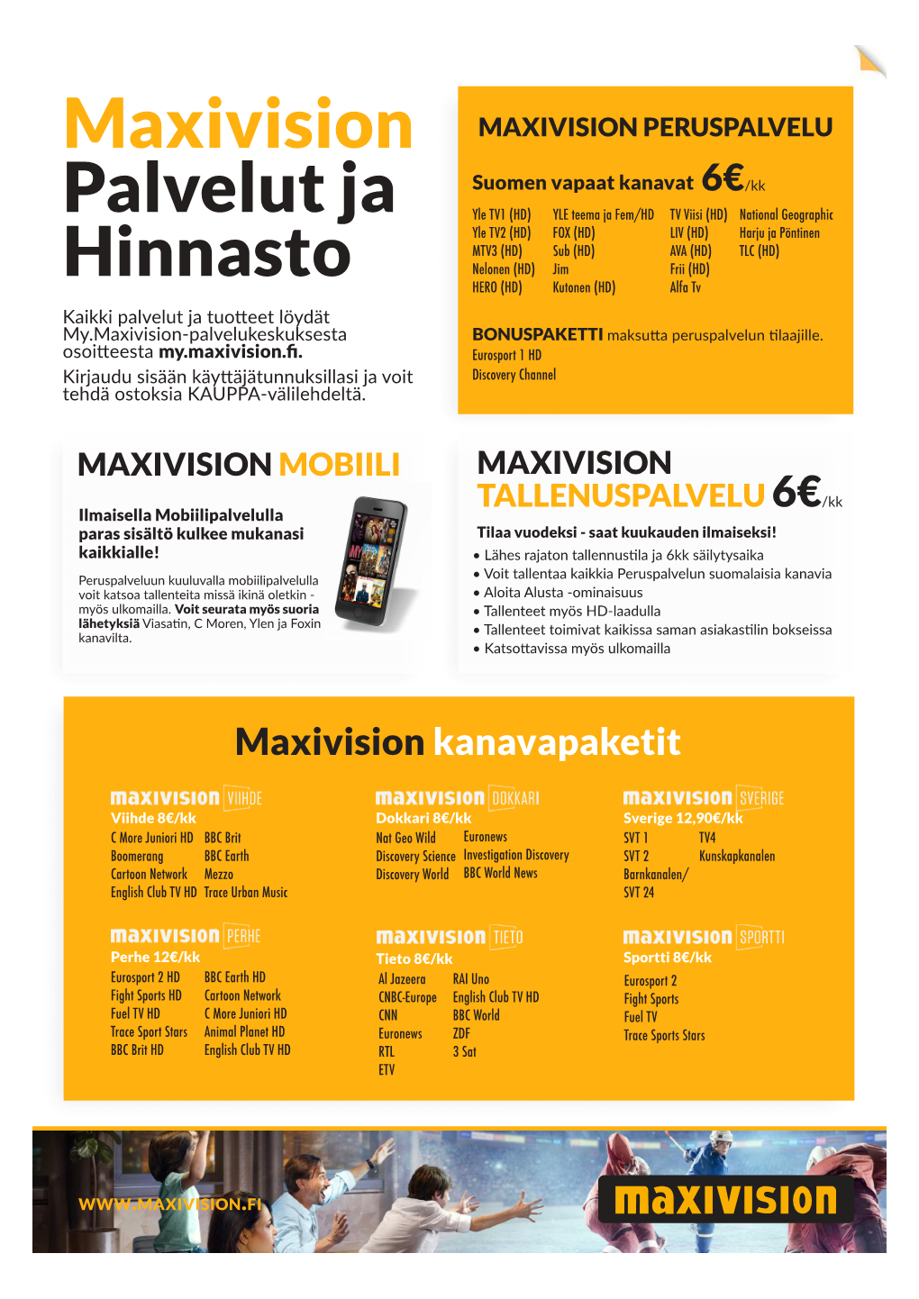 Maxivision Hinnasto