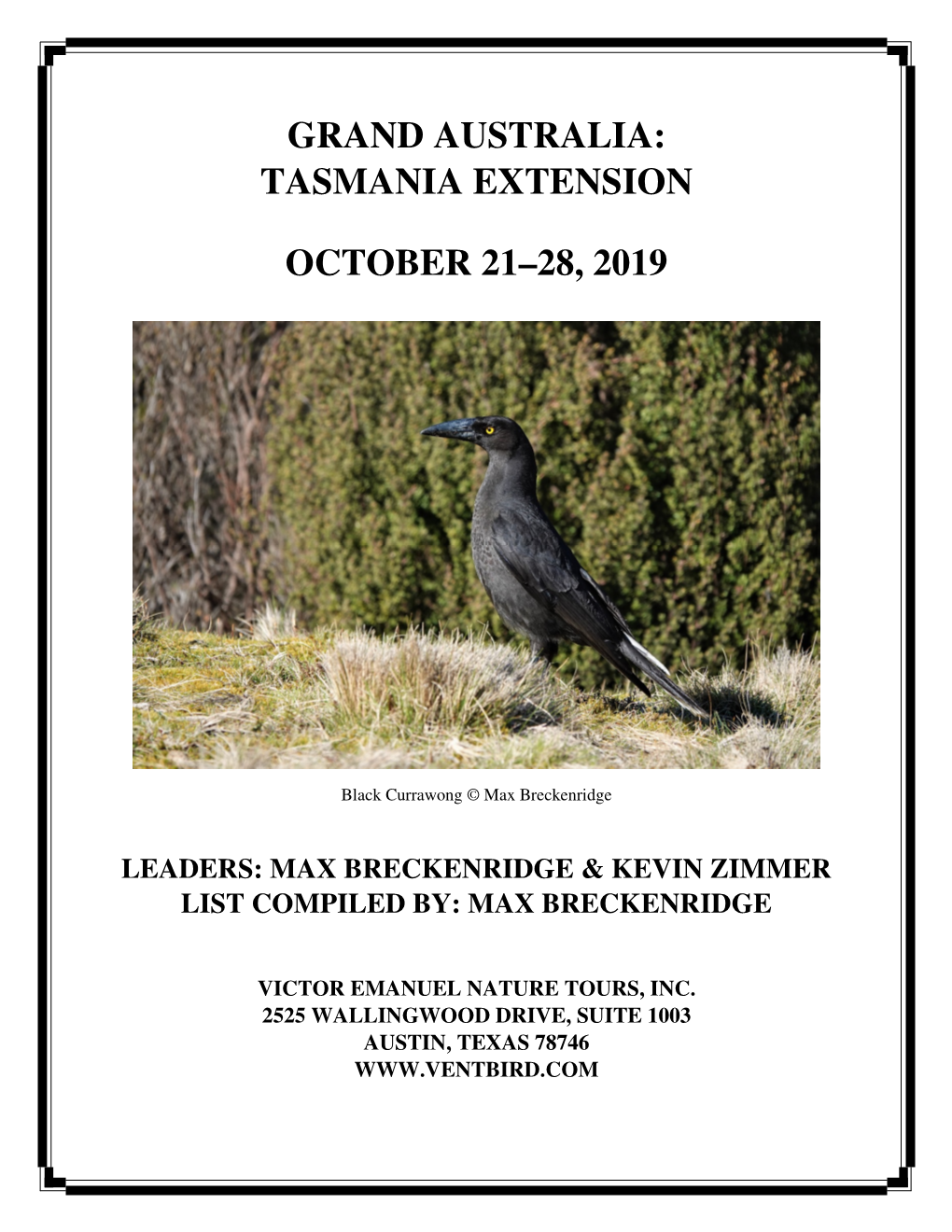 Grand Australia: Tasmania Extension October 21–28, 2019