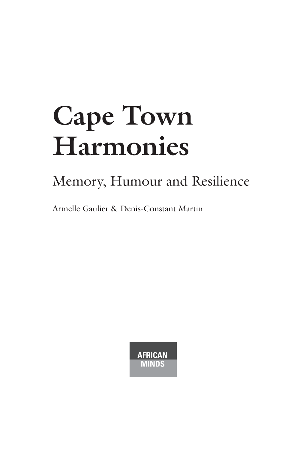 AM Cape Town Harmonies TEXT.Indd