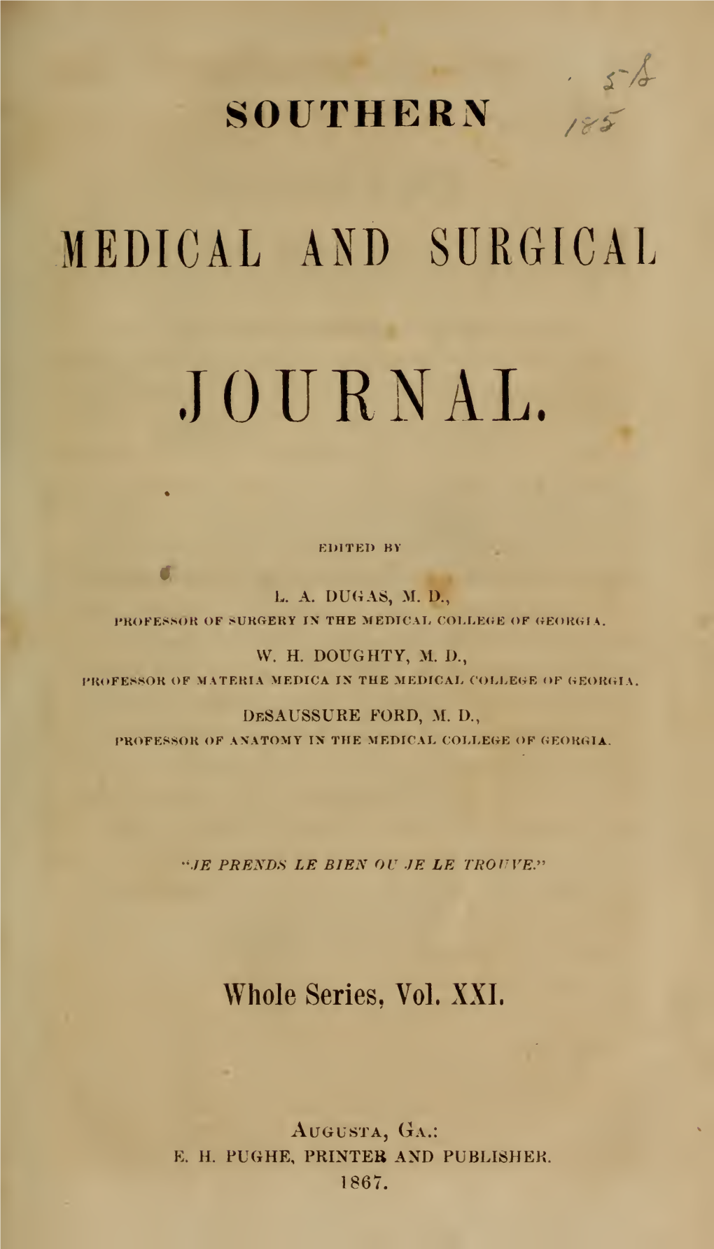 Southern Medical and Surgical Journal