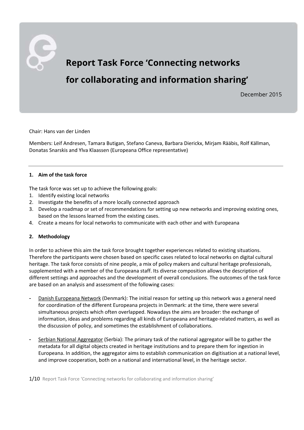 Connecting Networks for Collaborating and Information Sharing’