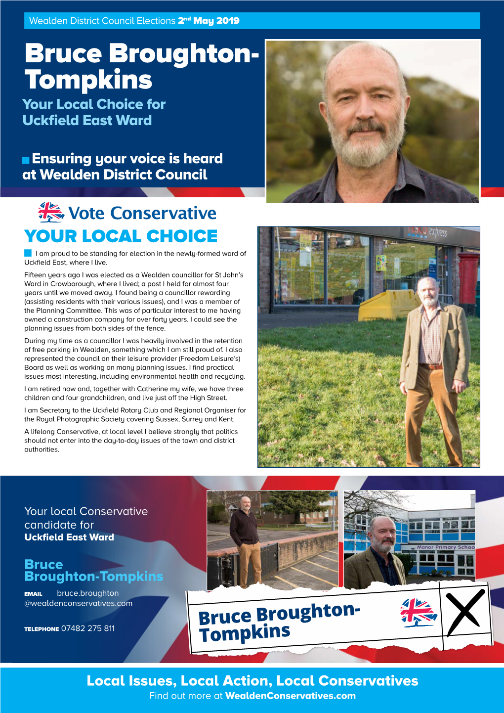 Bruce Broughton- Tompkins Your Local Choice for Uckfield East Ward