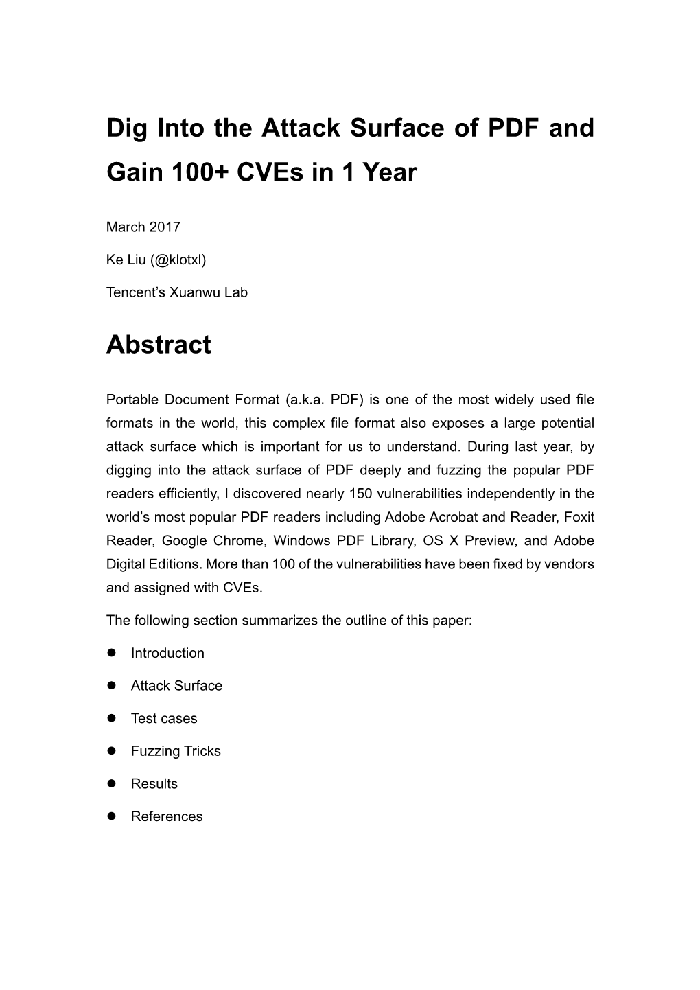 Dig Into the Attack Surface of PDF and Gain 100+ Cves in 1 Year