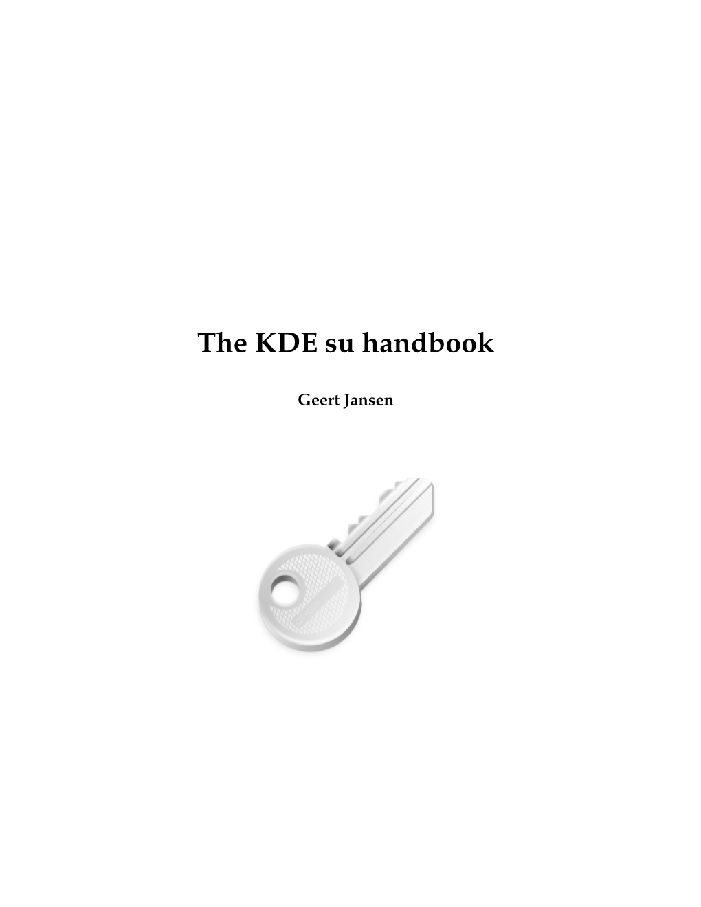 The KDE Su Handbook