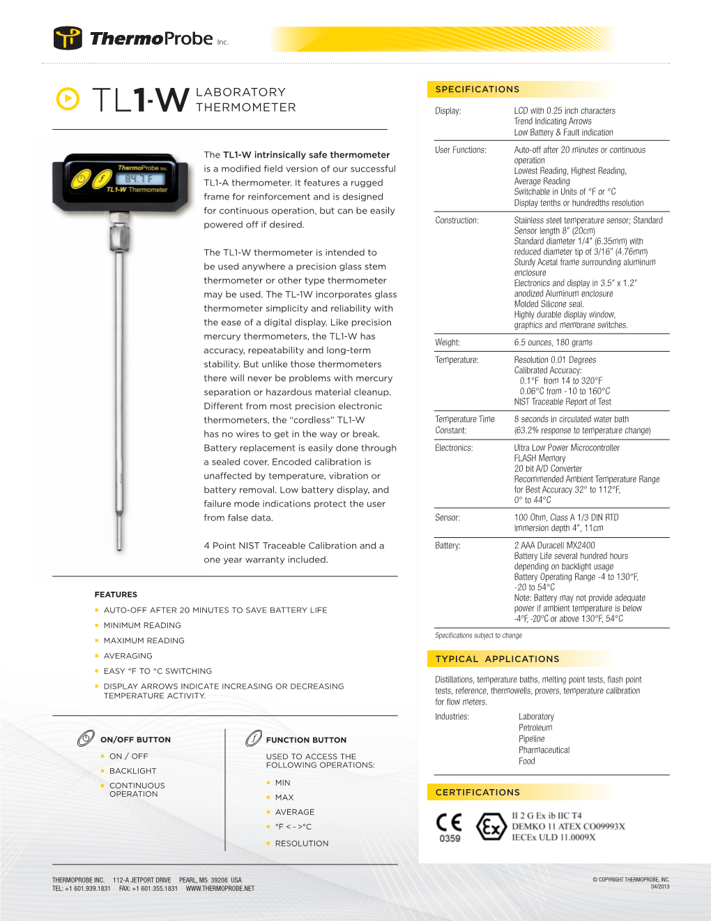 Laboratory Thermometer