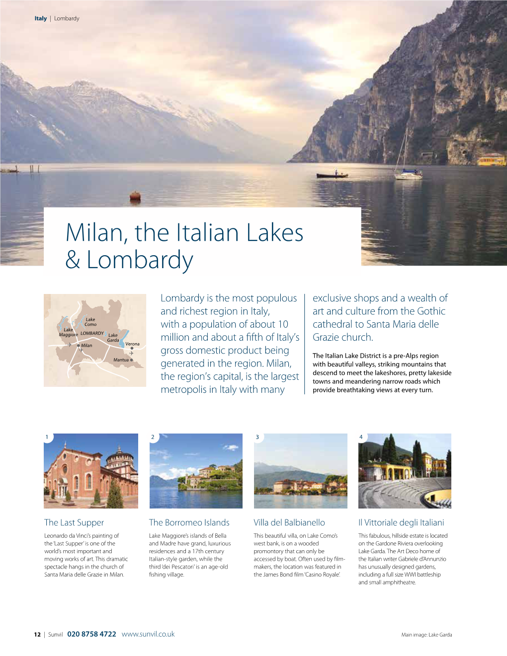 Milan, the Italian Lakes & Lombardy