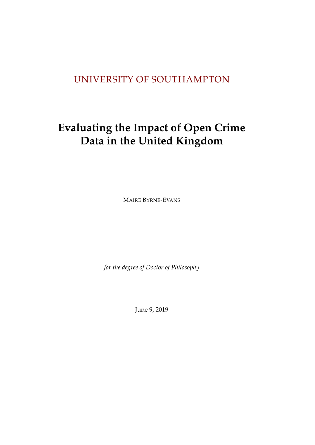 Evaluating the Impact of Open Crime Data in the United Kingdom