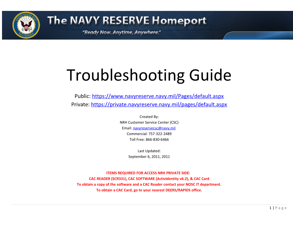 Nrh Troubleshooting Guide