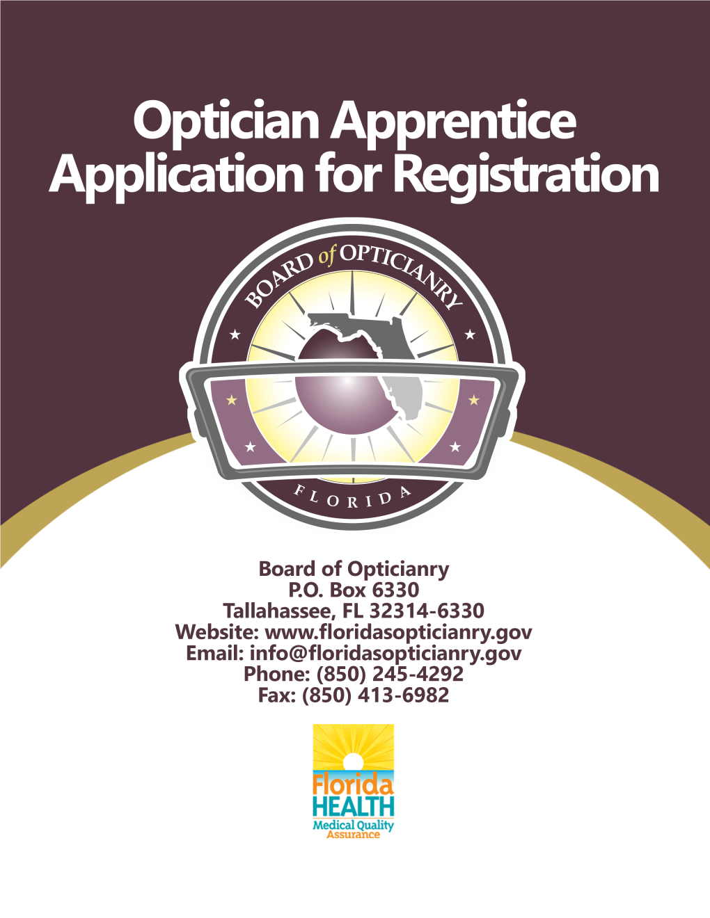 Optician Apprentice Application for Registration