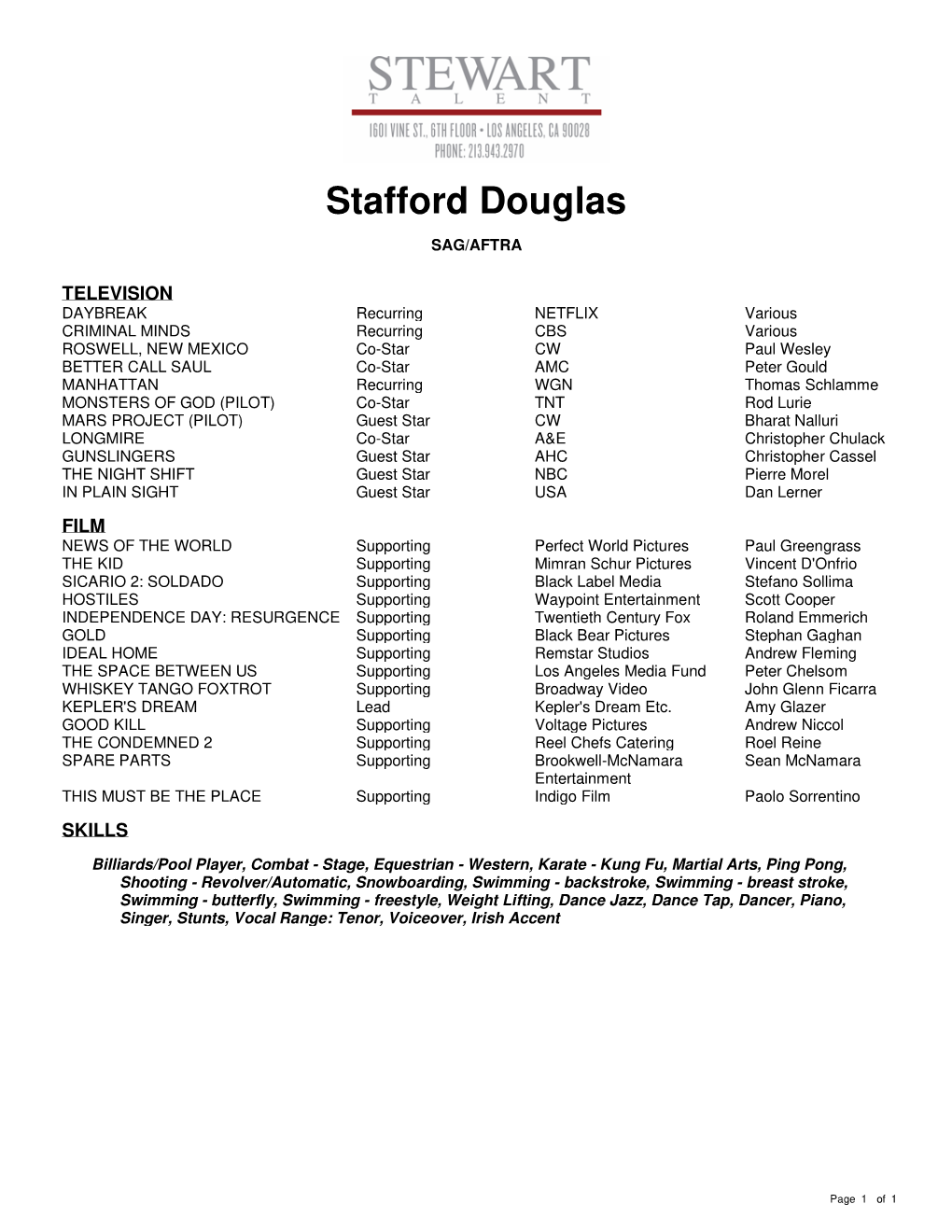 Stafford Douglas