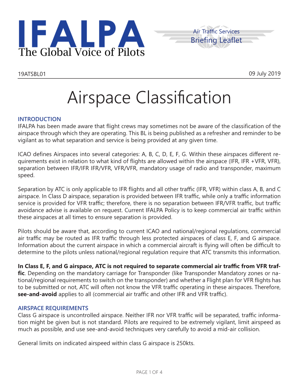 Airspace Classification