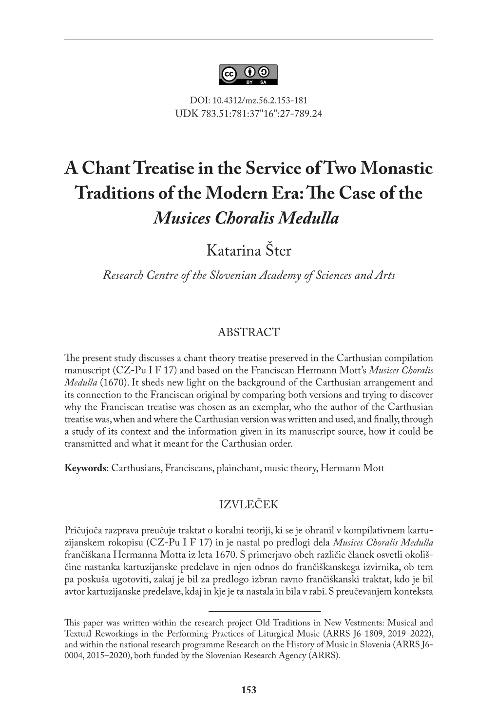 A Chant Treatise in the Service of Two Monastic Traditions of the Modern