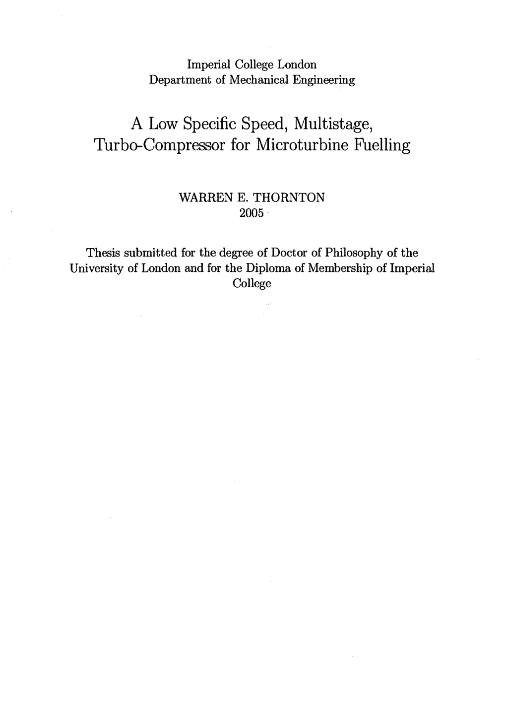 A Low Specific Speed, Multistage, Turbo-Compressor for Microturbine Fuelling