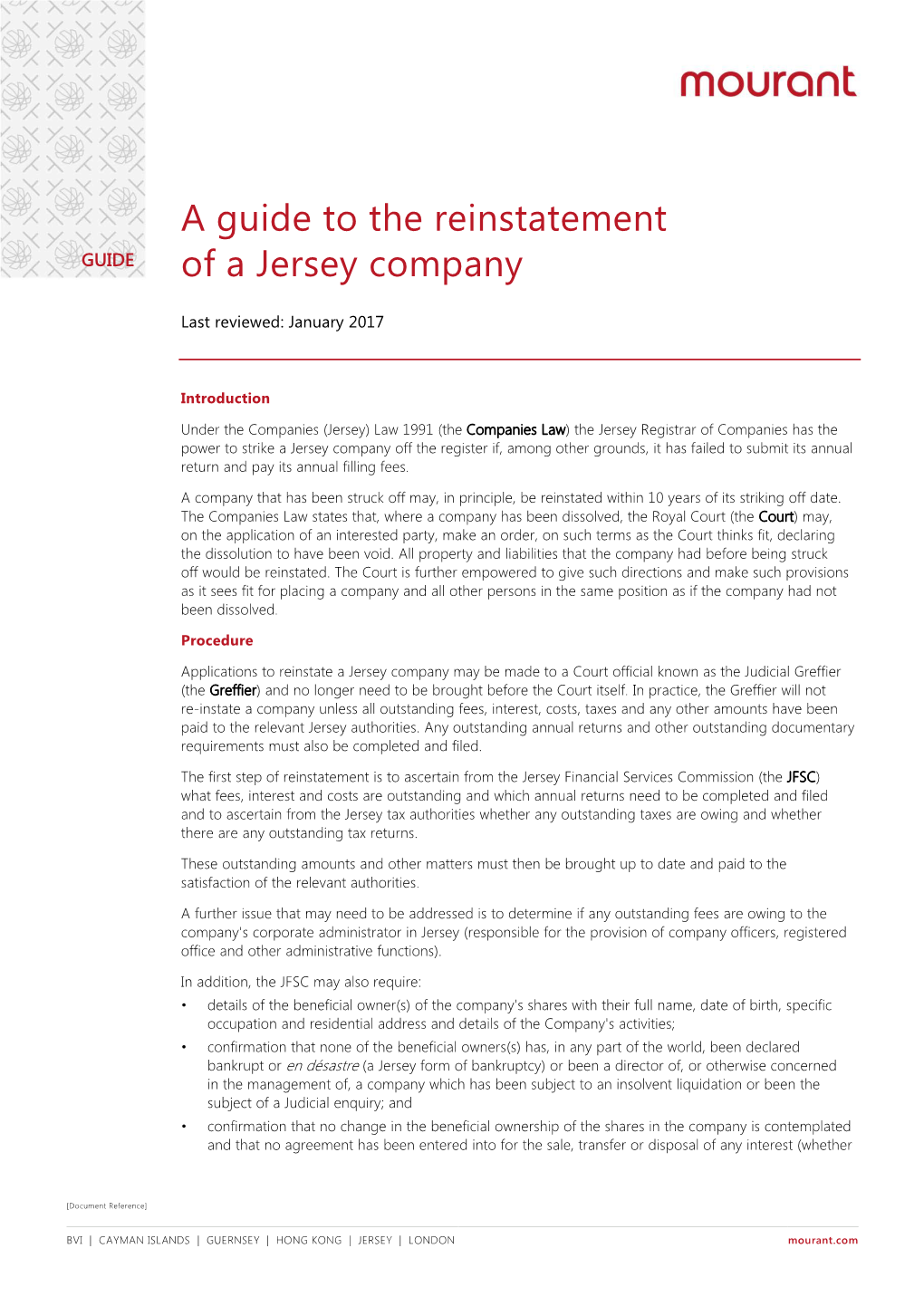 A Guide to the Reinstatement of a Jersey Company.Docx