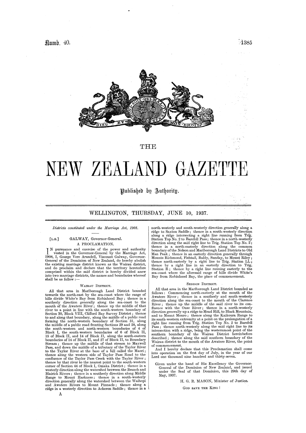 New Zealand G-Azette