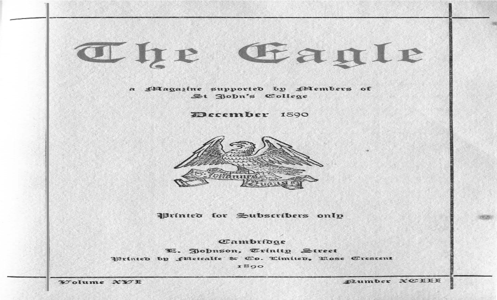 The Eagle 1890 (Michaelmas)