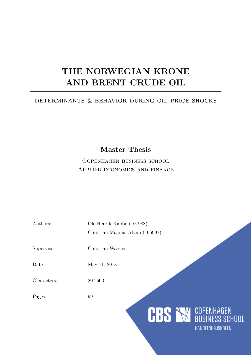 The Norwegian Krone and Brent Crude Oil